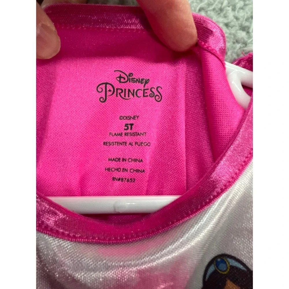 Disney Princess Nightgown Toddler 5T Pink Rainbow Excellent Flame Resistant